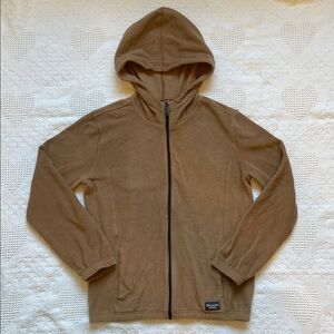 Abercrombie & Fitch Kids Tan Fleece Full Zip Hoodie